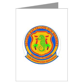 2B4M - M01 - 02 - 2nd Battalion 4th Marines - Greeting Cards (Pk of 20) - Click Image to Close